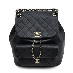 Chanel Matelasse Chain Backpack As3618 Black Lambskin Backpack Sac Bag